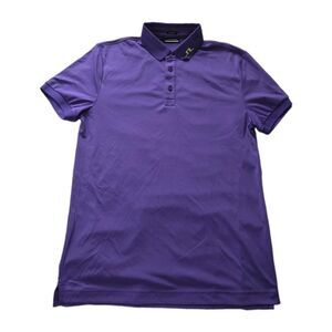 J Lindeberg Men's SHIRT POLO KV Regular Fit Golf Purple Sz M Medium NEW
